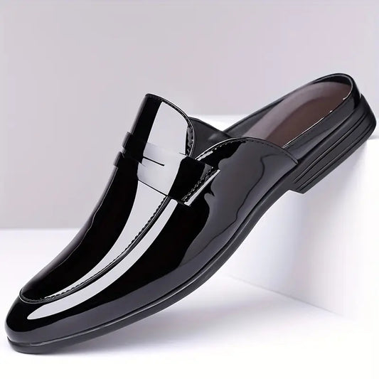 Oxford Gloss Slip Mules