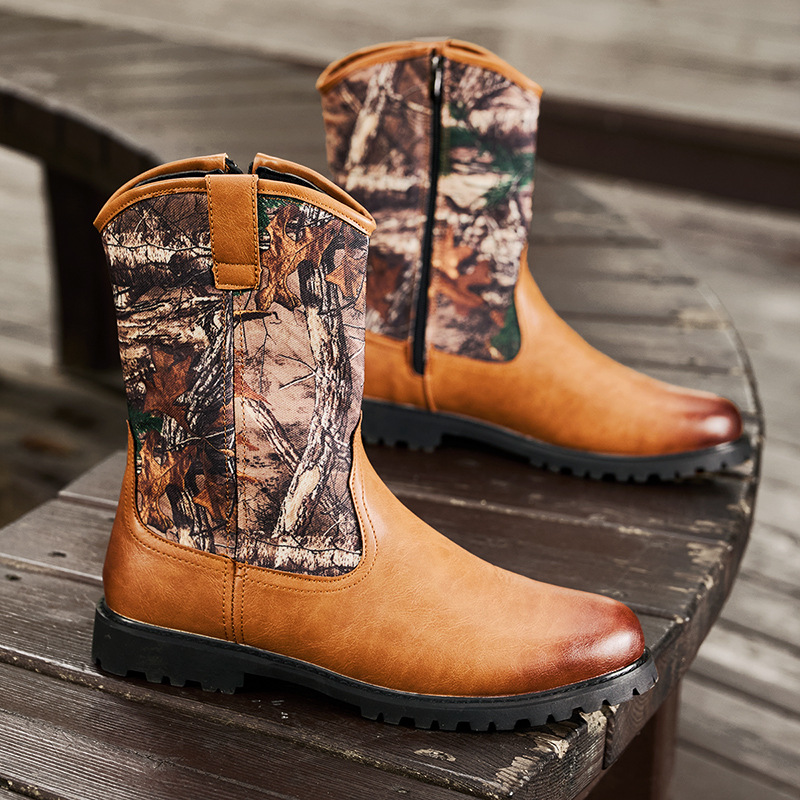 Palermo Camo Leather Boots