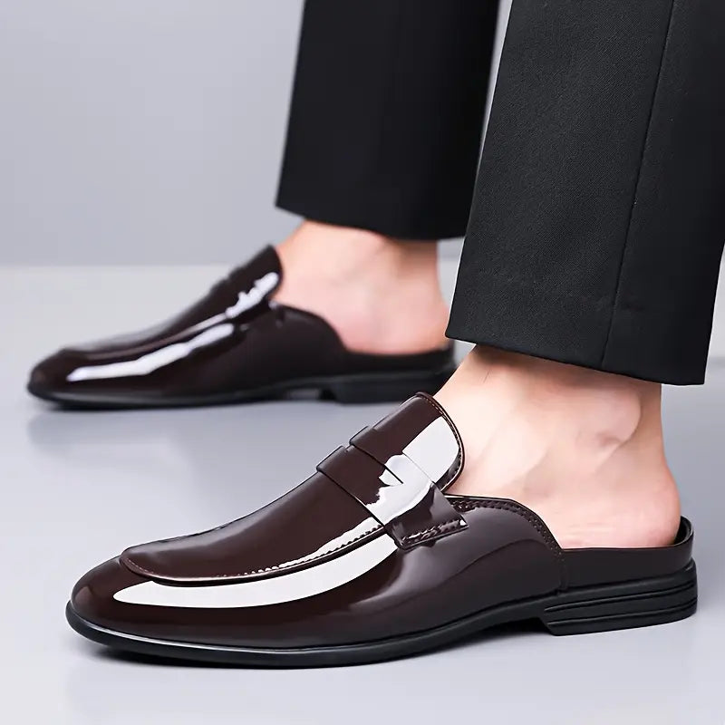 Oxford Gloss Slip Mules