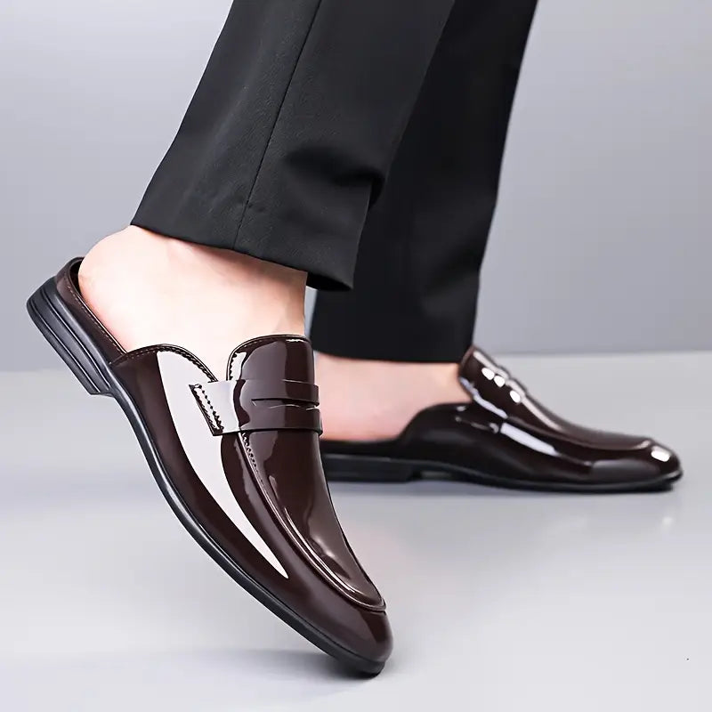 Oxford Gloss Slip Mules
